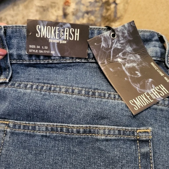 NWT SMOKE & ASH Men's jeans 34×32 style SA 7717-MD - Picture 15 of 16